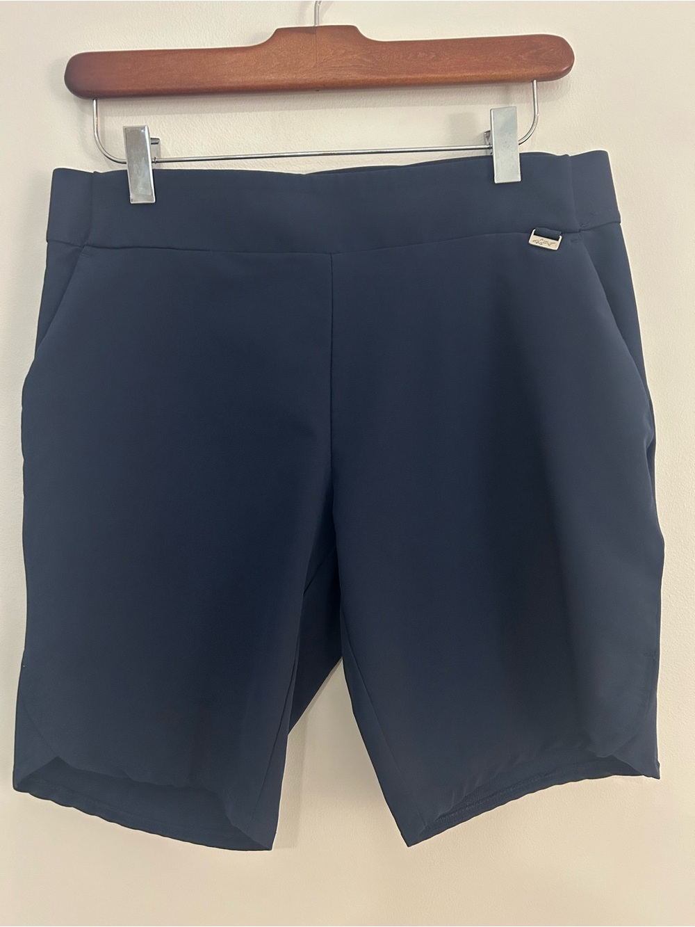Gymshark Women’s Small Navy Longline Training Shorts High Rise 9” Pockets
